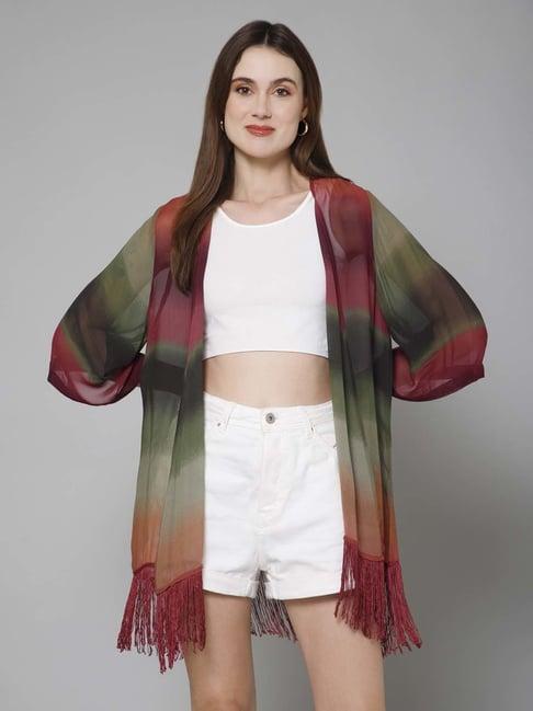 purys multicolored color-block shrug