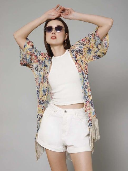 purys multicolored floral print shrug