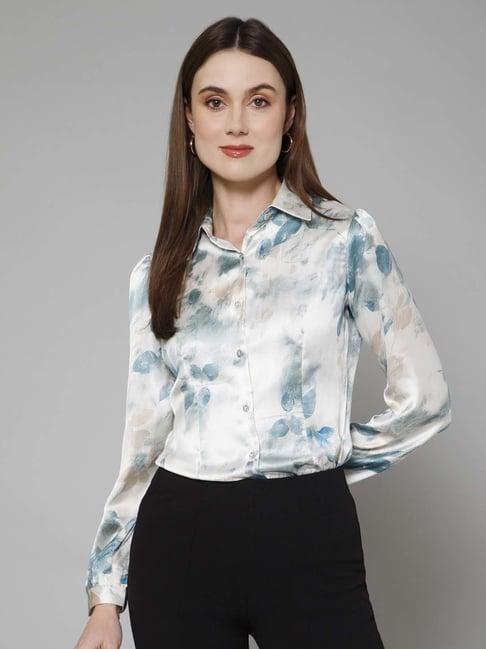 purys white floral print shirt