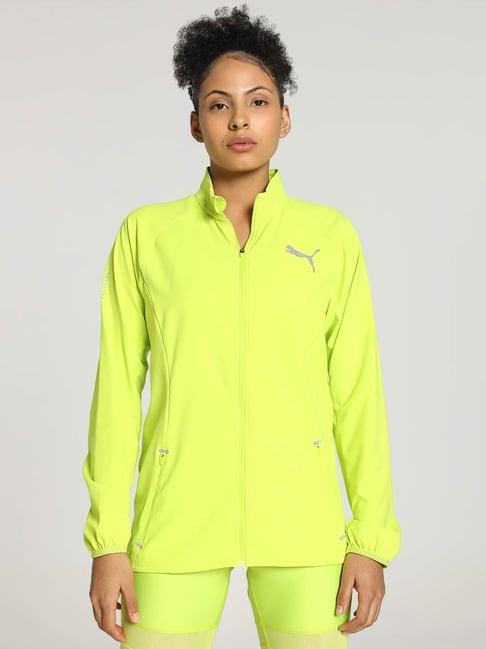 puma green textured pattern sports jacket