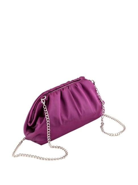 carpisa caipirinha winter purple silk solid sling handbag