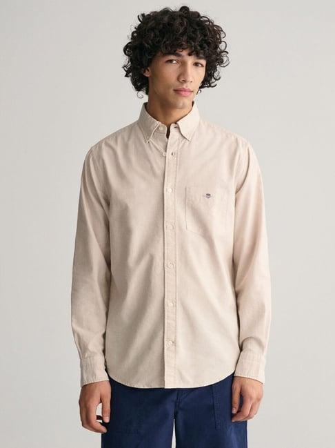 gant solid button down regular fit shirt