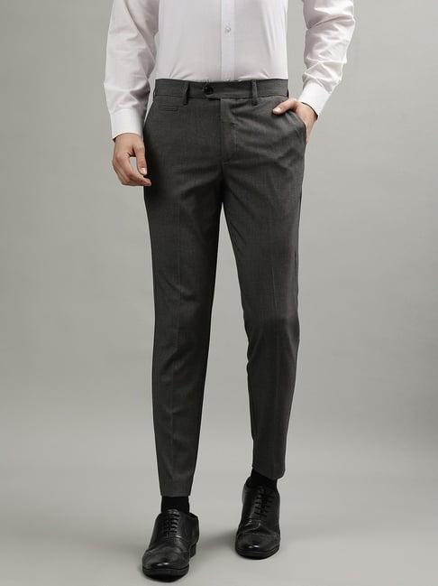 lindbergh grey slim fit trousers