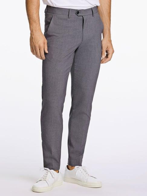 lindbergh grey slim fit trousers