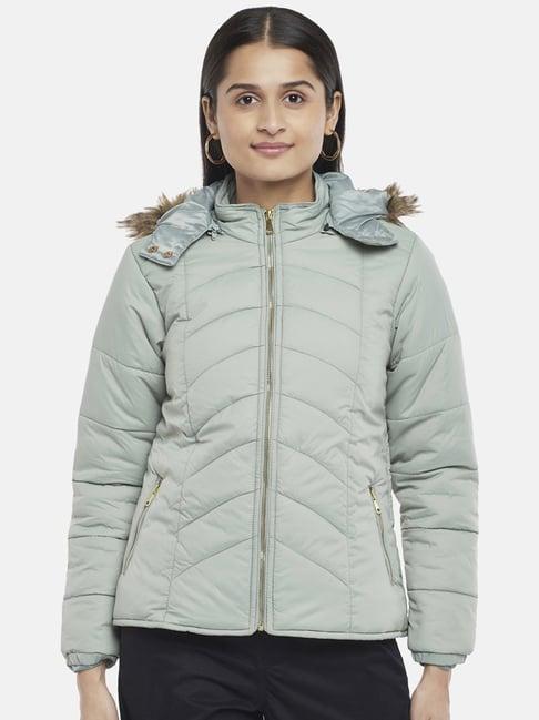 honey by pantaloons green quilted jacket