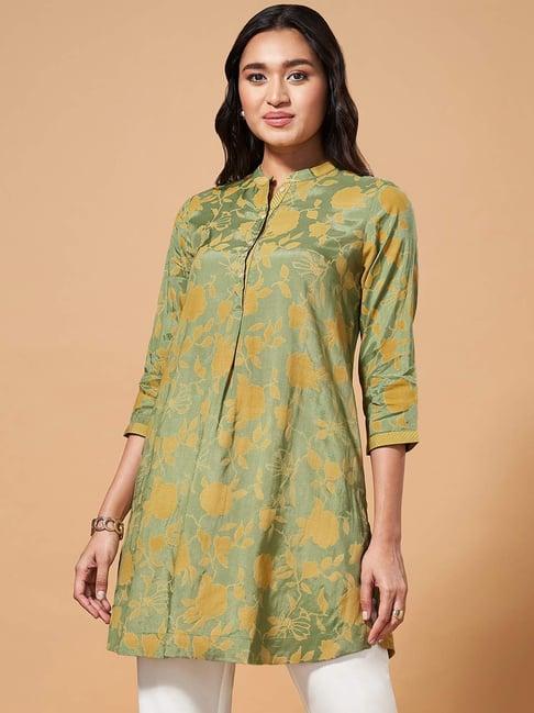 marigold lane green printed tunic