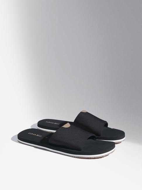 luna blu by westside black lycra slides