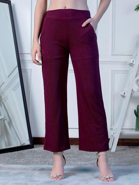 neudis wine regular fit mid rise trousers