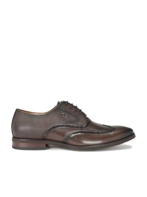 louis philippe men's brown brogue shoes