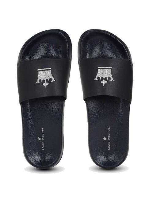 louis philippe men's black slides