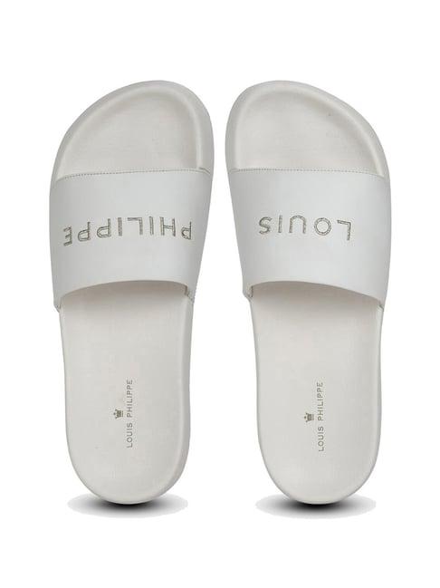 louis philippe men's white slides