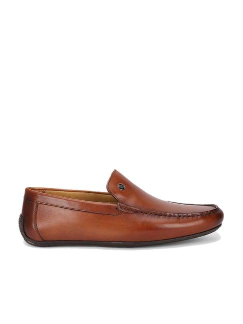 louis philippe men's tan casual loafers