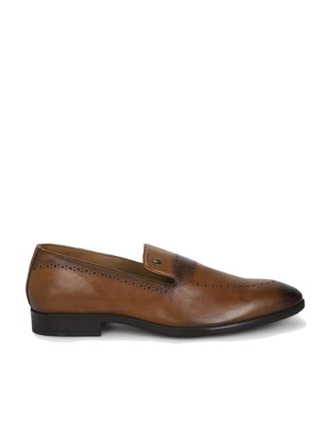 van heusen men's brown formal loafers