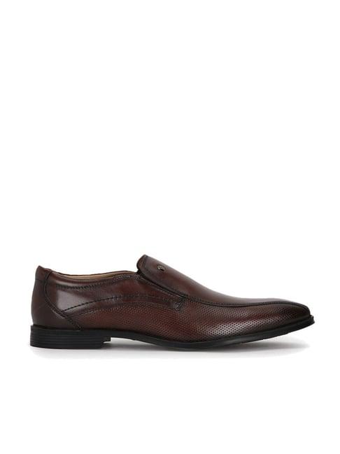 van heusen men's brown formal loafers