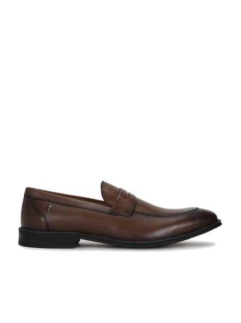 van heusen men's brown formal loafers