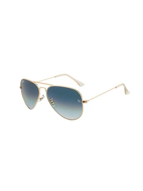 ted smith blue aviator uv protection unisex sunglasses