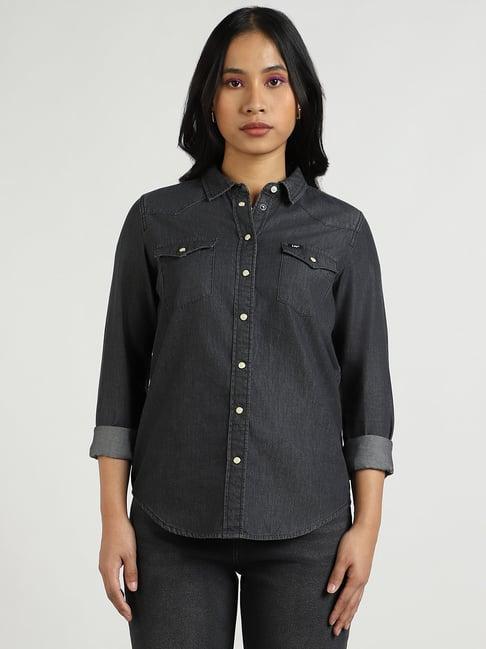 lee grey casual shirt