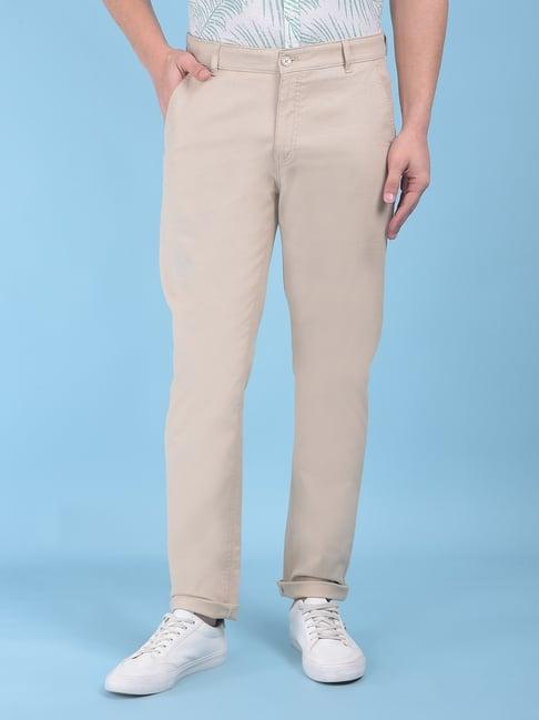 crimsoune club beige slim fit texture chinos