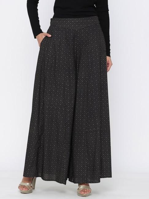 juniper black rayon printed palazzos