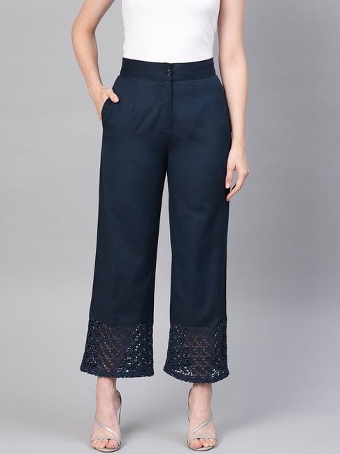 juniper navy cotton palazzos