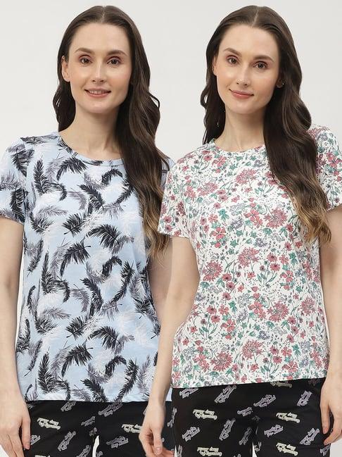 madame m secret multicolor floral print t-shirt