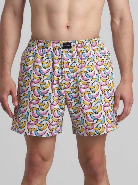 jack & jones cloud dancer cotton regular fit printed boxers