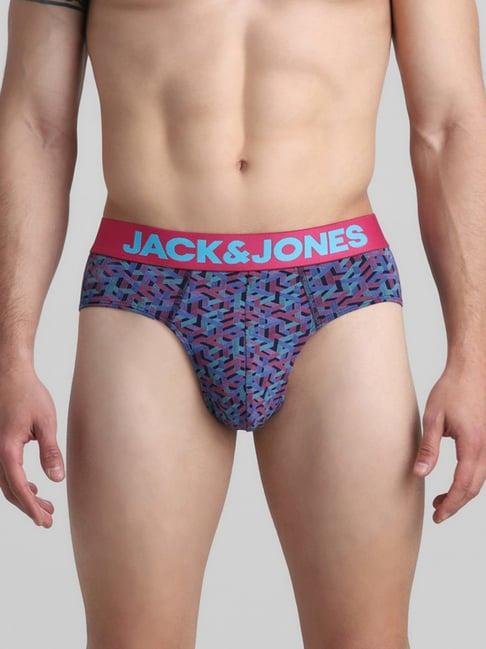 jack & jones navy blazer regular fit printed briefs