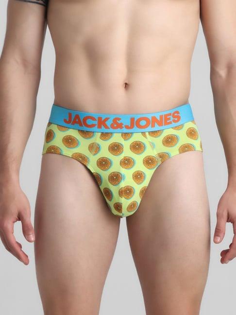 jack & jones lime punch regular fit printed briefs