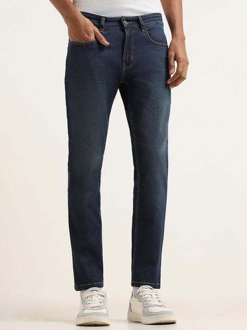 nuon by westside blue slim-fit mid rise jeans