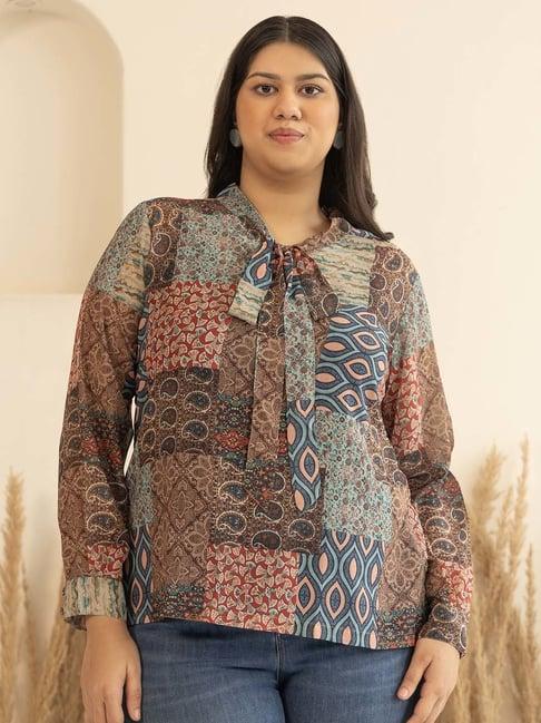 xl love by janasya multicolored printed top