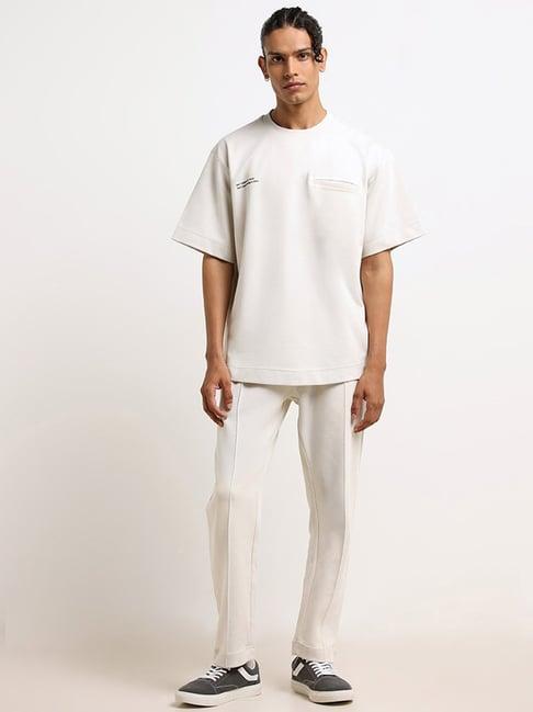 studiofit by westside off-white relaxed-fit t-shirt