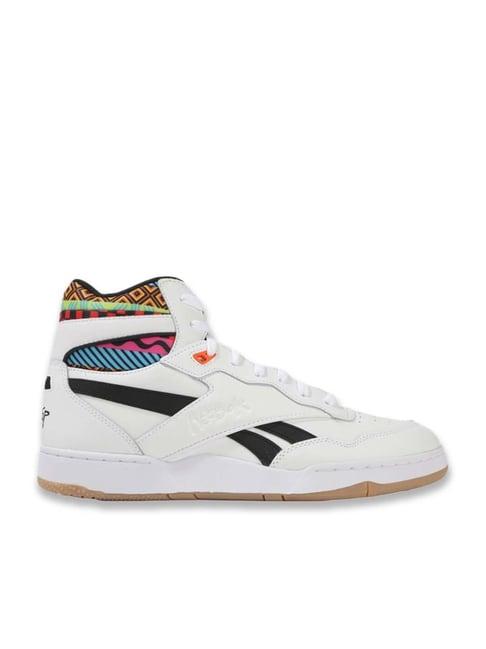 reebok men's bb 4000 ii off white ankle high sneakers