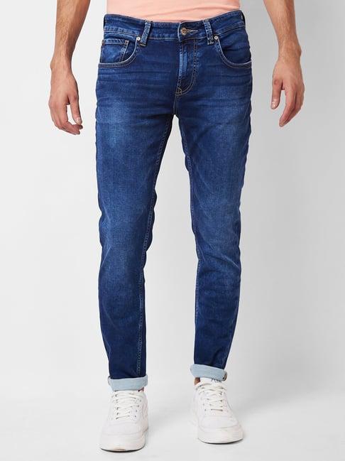 spykar blue super slim fit jeans