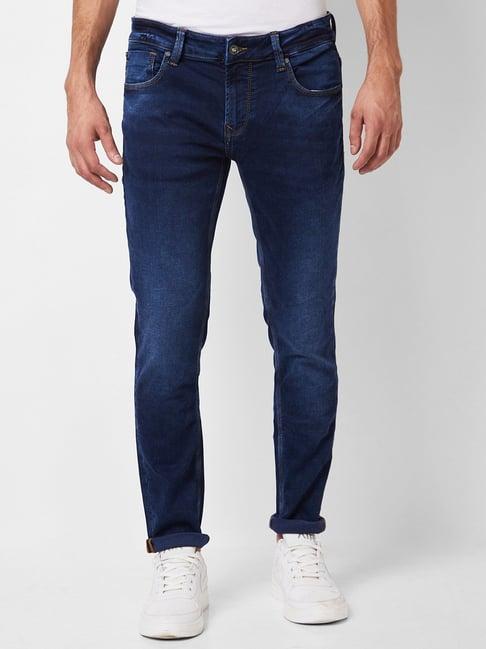 spykar blue super slim fit jeans