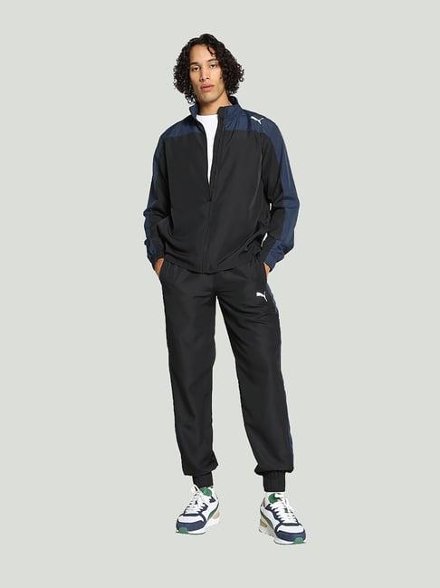 puma training favorites black & navy regular fit training tracksuit