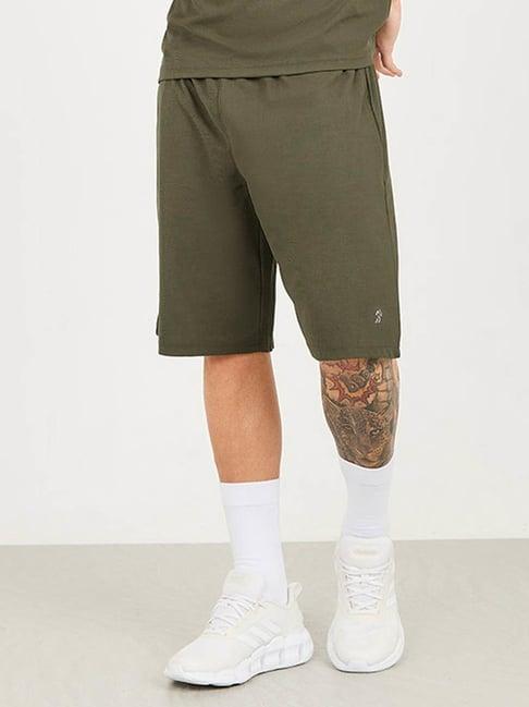 styli olive loose fit shorts