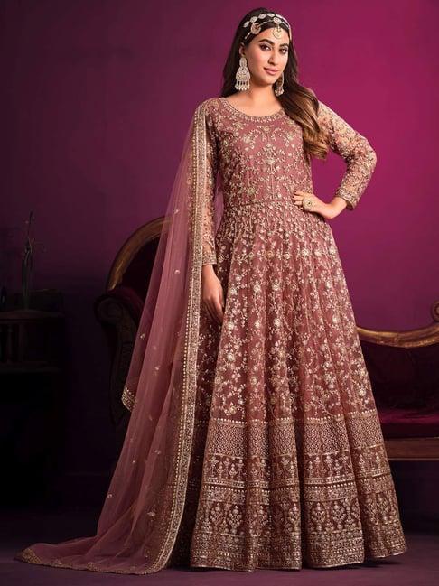 odette pink embroidered unstitched dress material