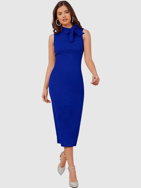 odette blue bodycon dress