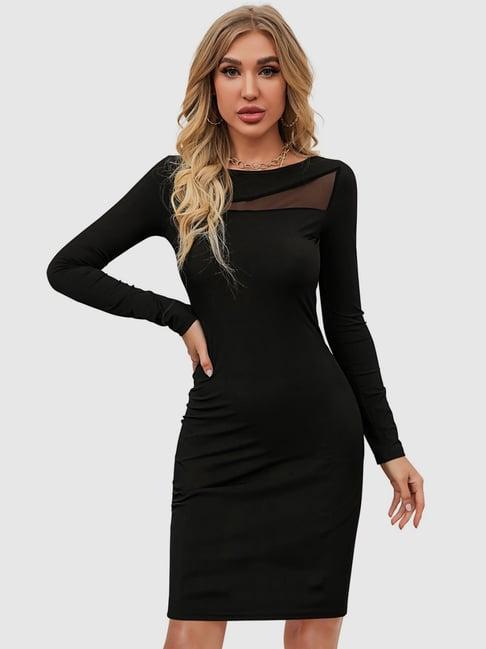 odette black bodycon dress