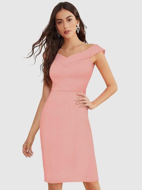 odette pink bodycon dress