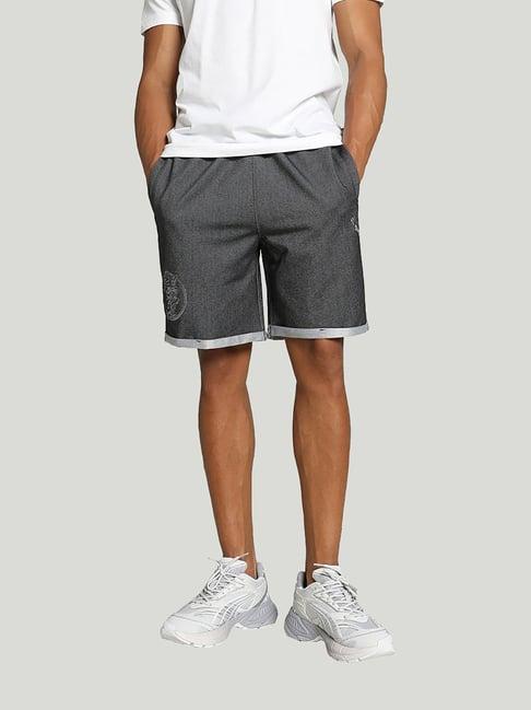 puma nrp india classics black relaxed fit cotton 7" shorts