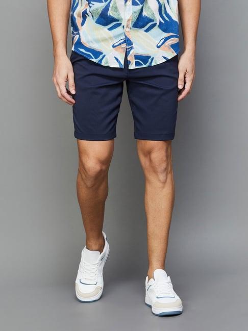 bossini navy regular fit shorts