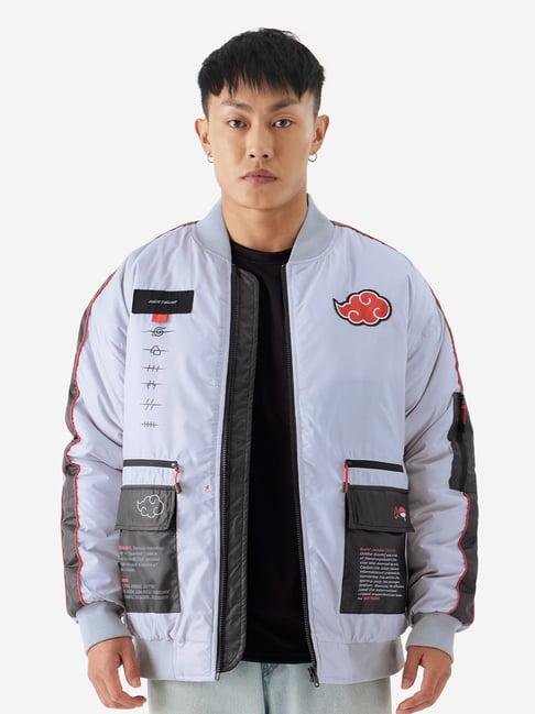 the souled store naruto: uchiha itachi multicolor regular fit racer jacket