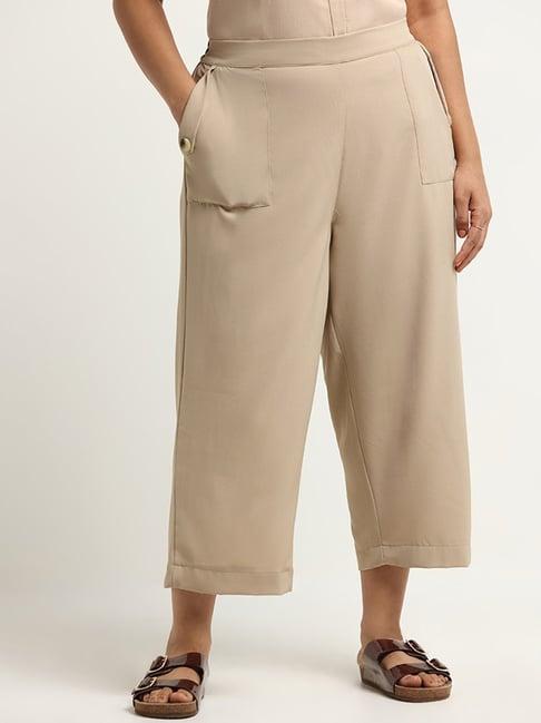 gia by westside beige straight-leg pants