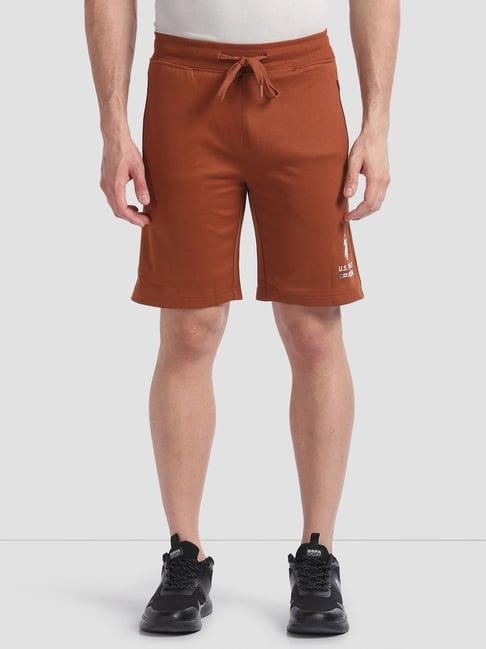 u.s. polo assn. rust regular fit shorts