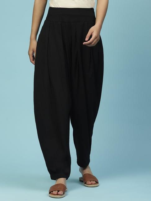 aarke ritu kumar black slim fit dhoti pants