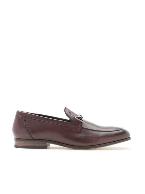 arrow men's vitus brown formal loafers