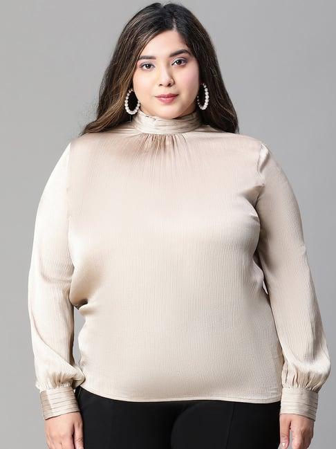 oxolloxo beige regular fit top