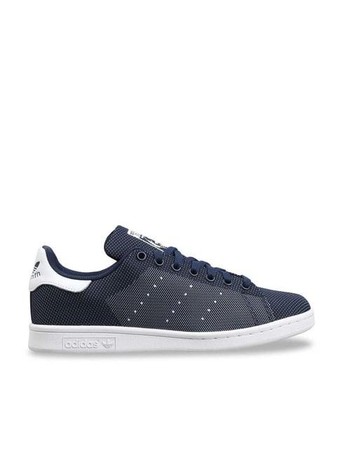 adidas originals men's stan smith weave navy casual sneakers