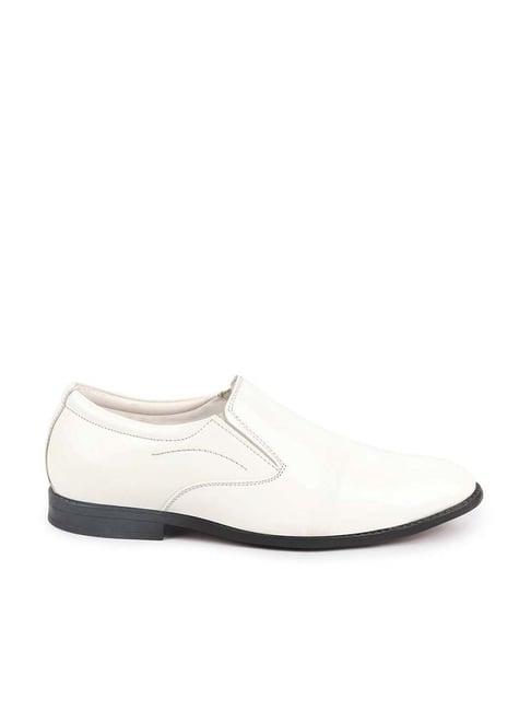 fausto men's white formal loafers